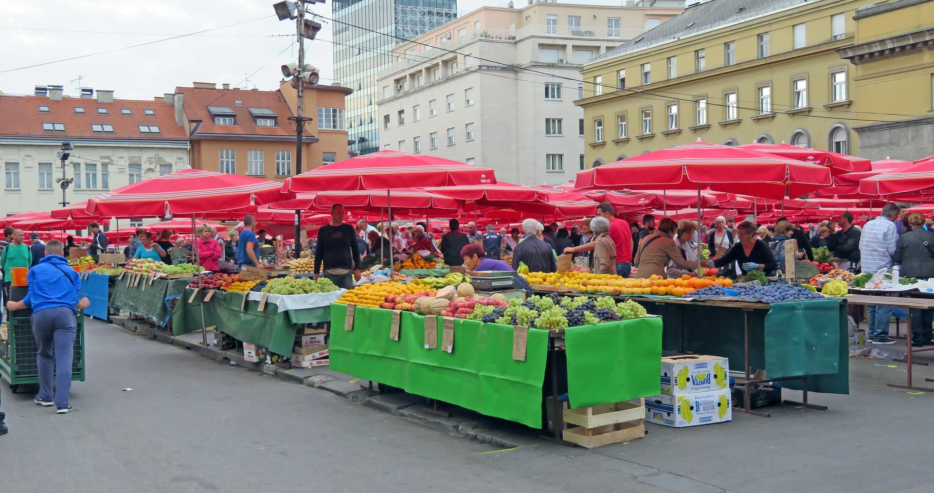 Dolac market, colourful and full of local life